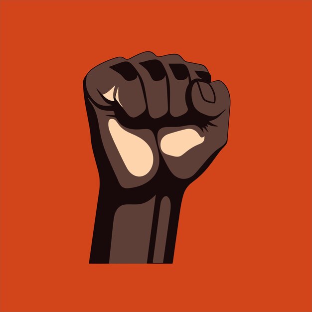 fist of a black man vector illustration