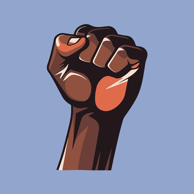 fist of a black man vector illustration