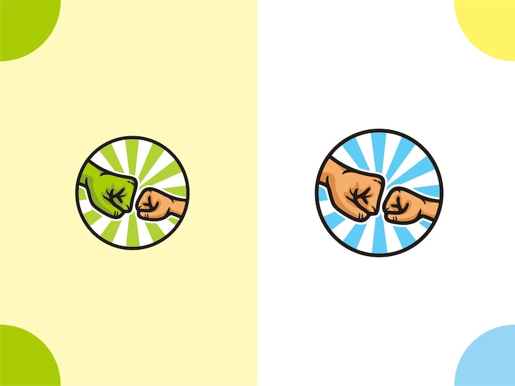 Vector fist bump between parent and child illustration vector design