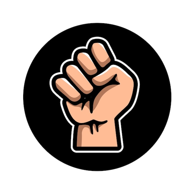 Fist hand symbol vector design