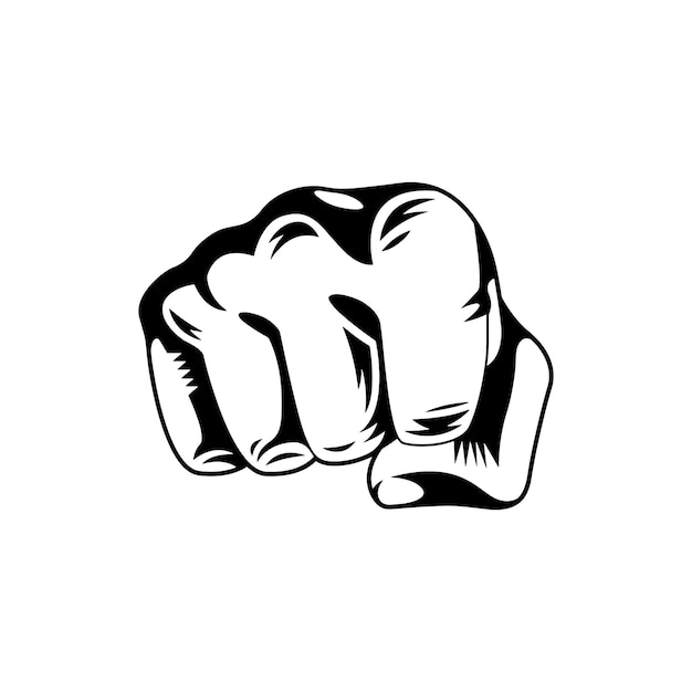 ベクトル 拳のアイコン。白い背景の上のジムのベクトルとフィットネスのロゴ