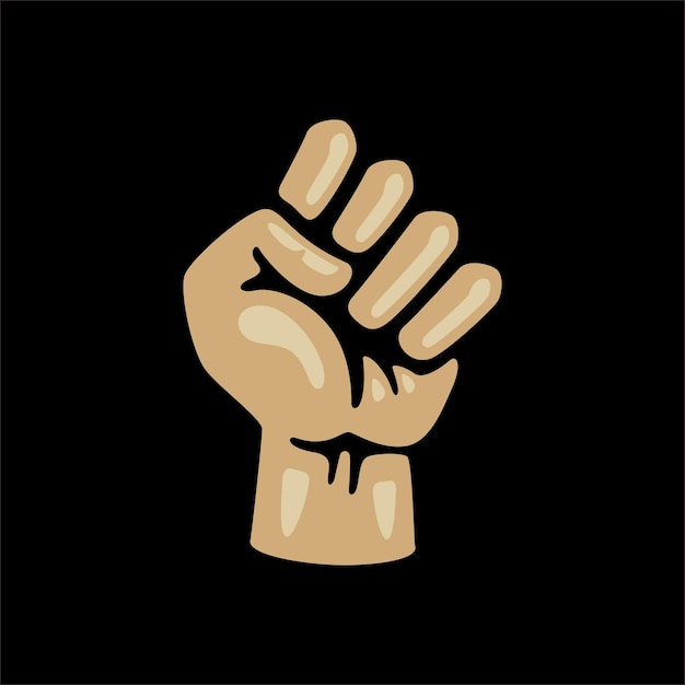 Vector fist punch illustration om dark background