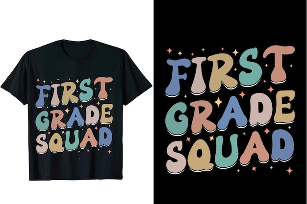 Fist rade squad retro golvend t-shirtontwerp