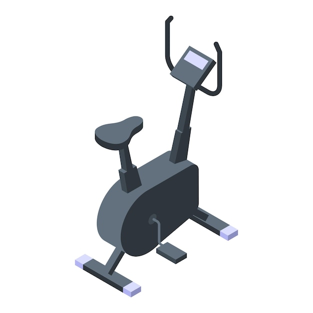 Vector fit exercise bike icon isometric of fit exercise bike vector icon for web design isolated on white background