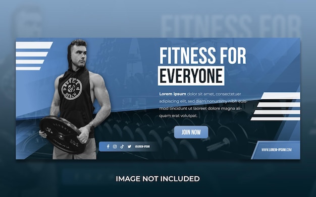 Vettore modello di banner fitness palestra ispirazione adatta