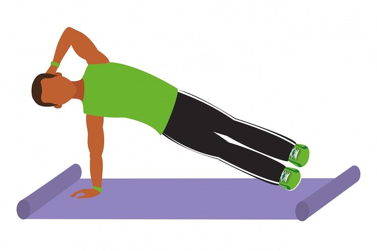 Vector fit man doing exercise
