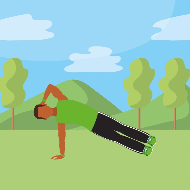 Vector fit man doing exercise
