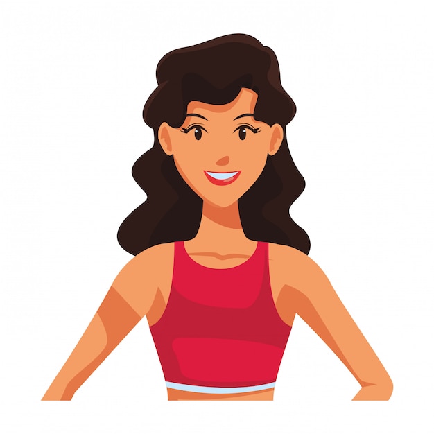 Vector fit woman doing exercise