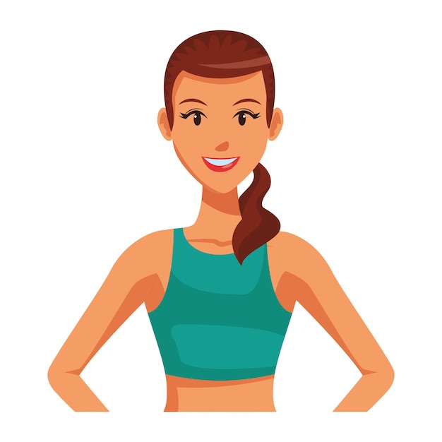 Vector fit woman doing exercise