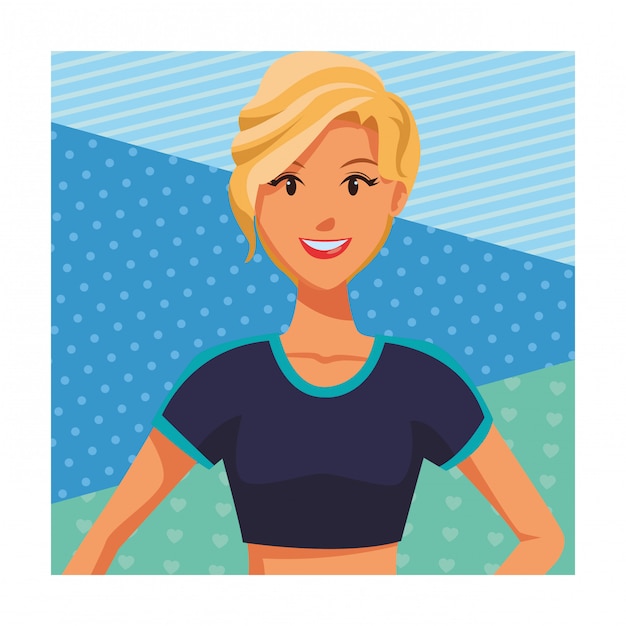 Vector fit woman doing exercise