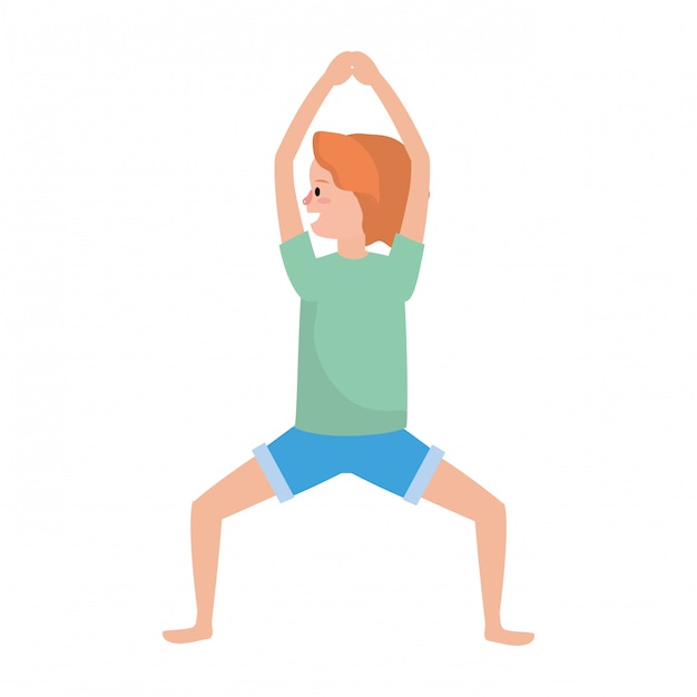 Vector fit woman practicing yoga