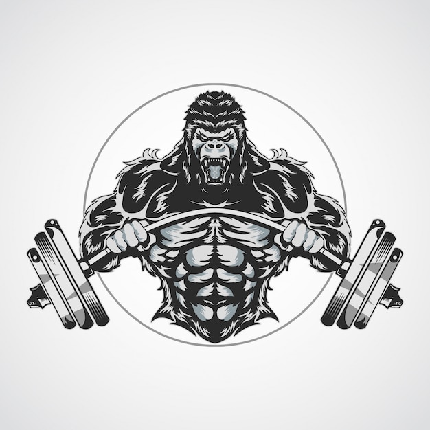 Fitnes gorilla logo's