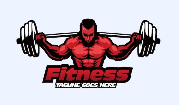 Fitnes mascotte logo concept