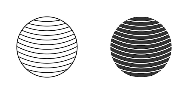 Fitness bal pictogram vectorillustratie