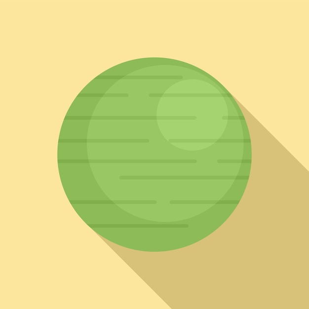 Fitness ball icon flat illustration of fitness ball vector icon for web design