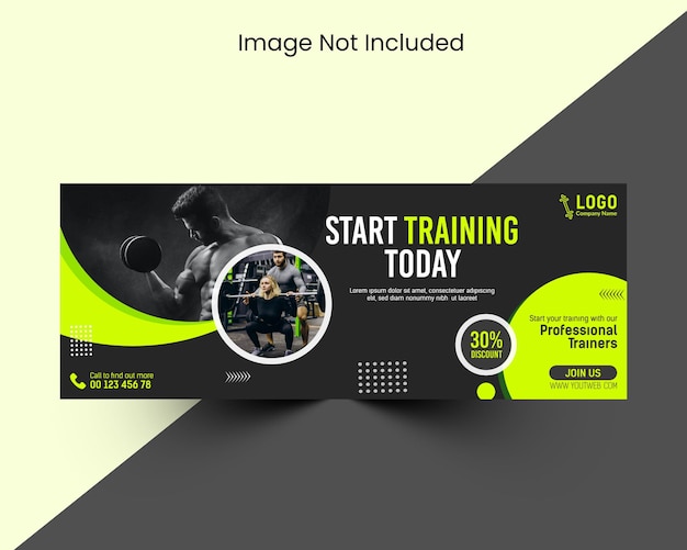 Vector fitness banner template