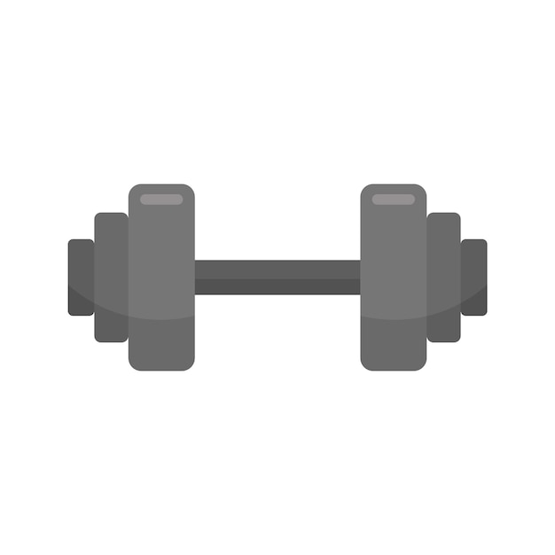 Fitness barbell icon Flat illustration of fitness barbell vector icon for web design