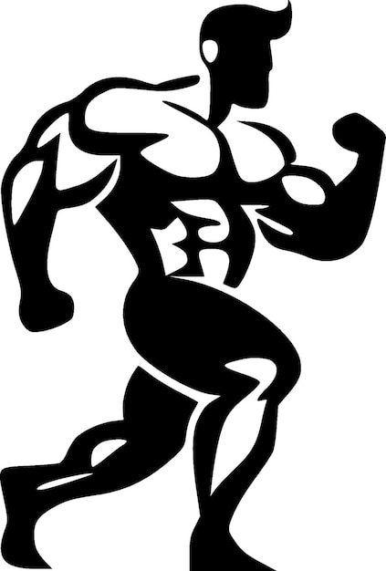 Fitness Black and White Isolated Icon Vector illustration
