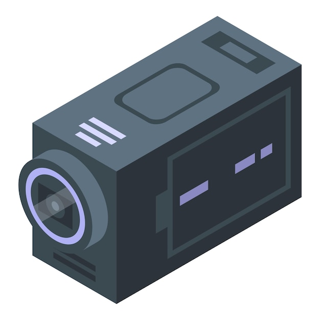 Fitness blog camera icon Isometric of Fitness blog camera vector icon for web design isolated on white background