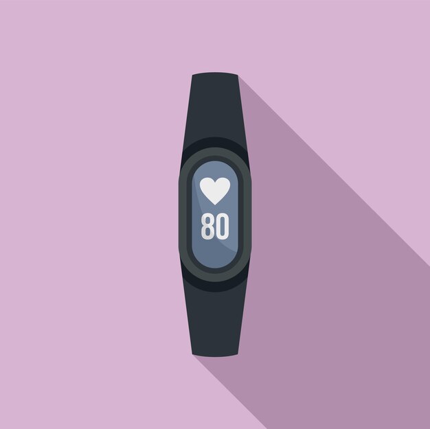 Fitness bracelet icon flat illustration of fitness bracelet vector icon for web design