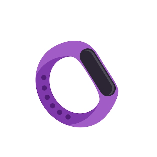 Fitness bracelet for yoga vector cartoon illustration