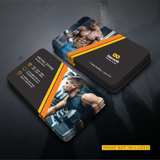 Fitness business card template