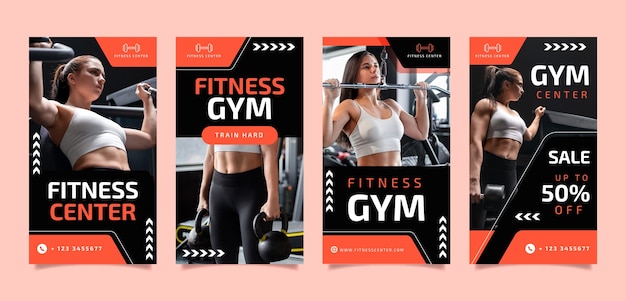 Fitness center  instagram stories template