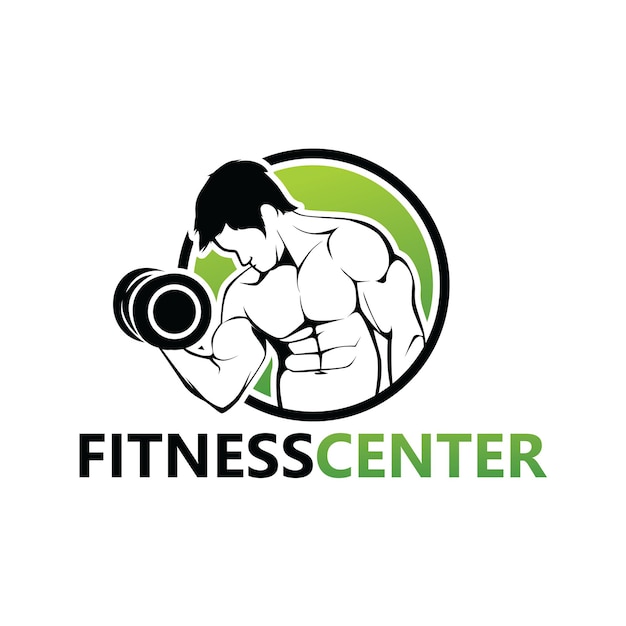 Vector fitness center logo template design vector