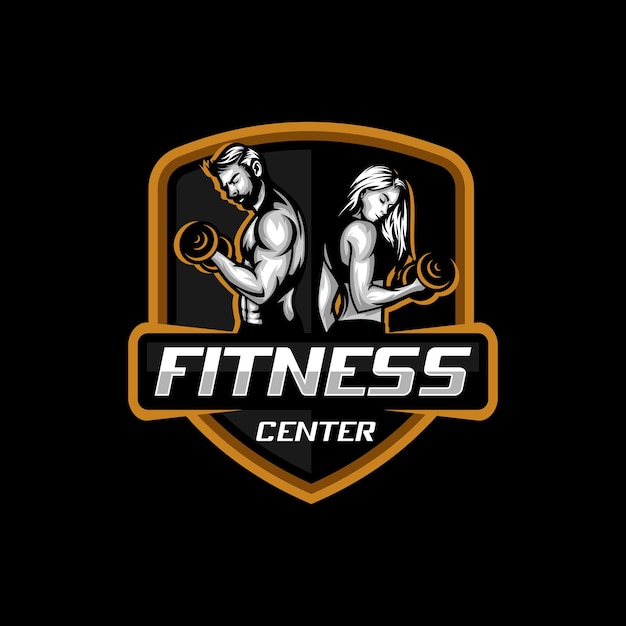 Premium Vector | Fitness center logo