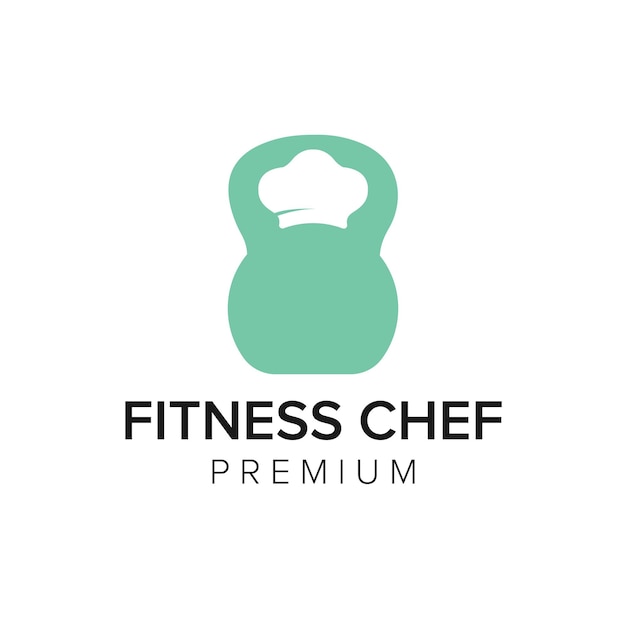 Modello di vettore icona logo chef fitness