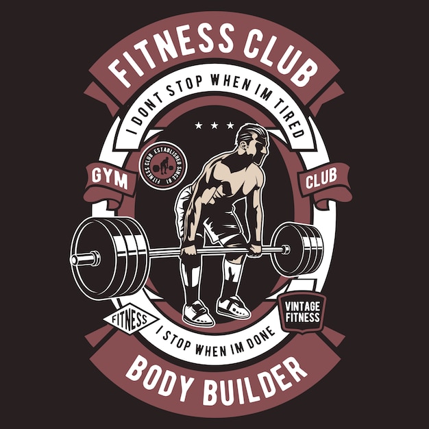 Fitness club badge