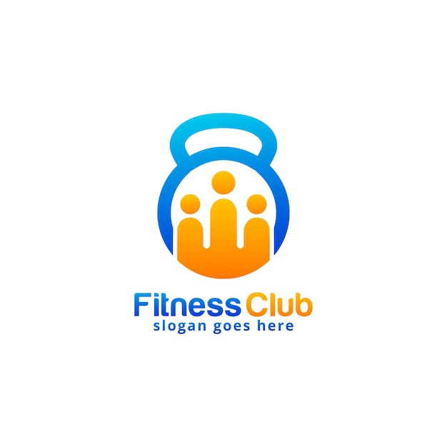 Vettore modello di progettazione del logo del fitness club