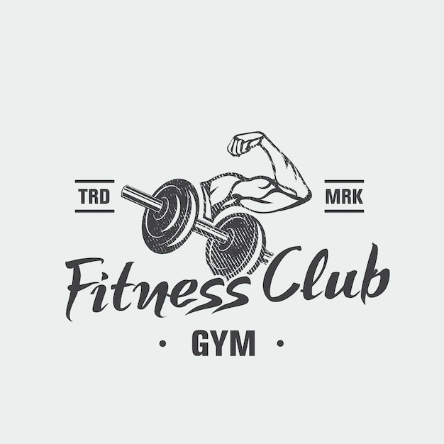 Vector fitness club logo design