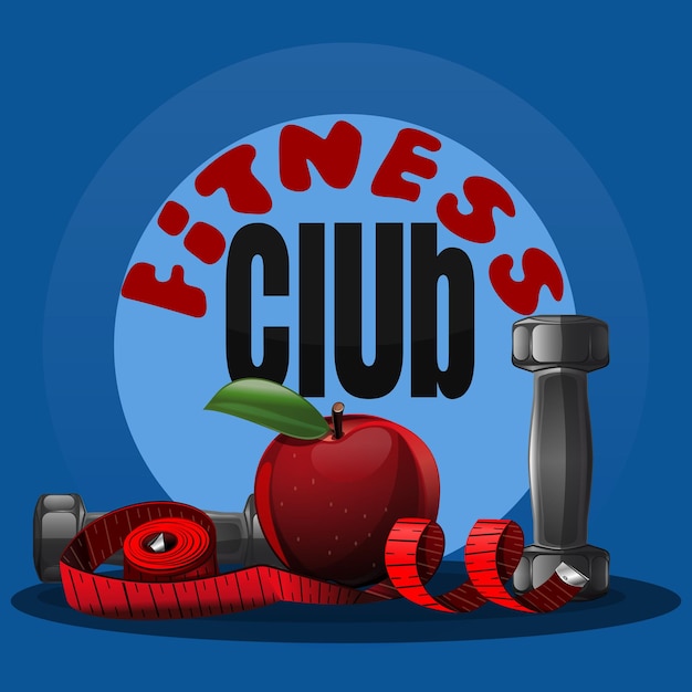 Fitness dumbbell logo for sports club Vector icon