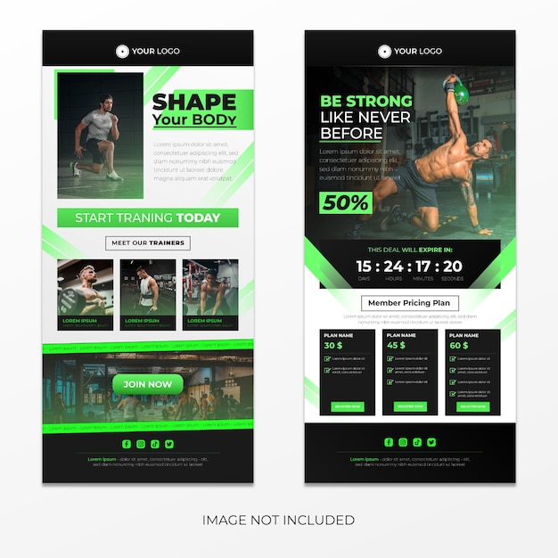 Vector fitness email template