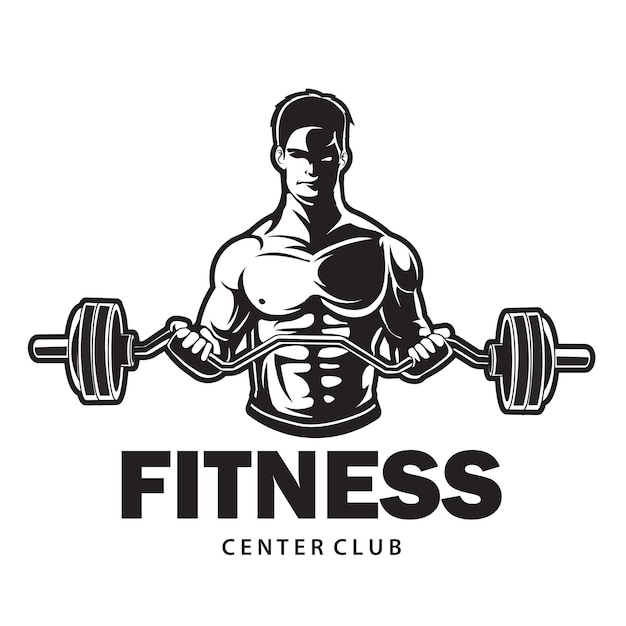 Fitness- en bodybuilding-logo