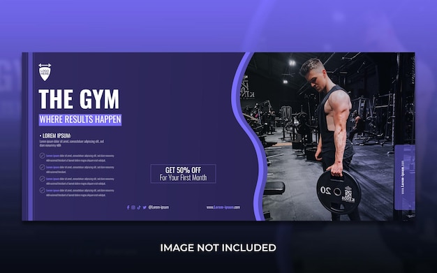 Fitness Enthusiast Gym Banner Template