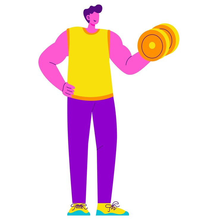 Vector fitness exercise bicep workout