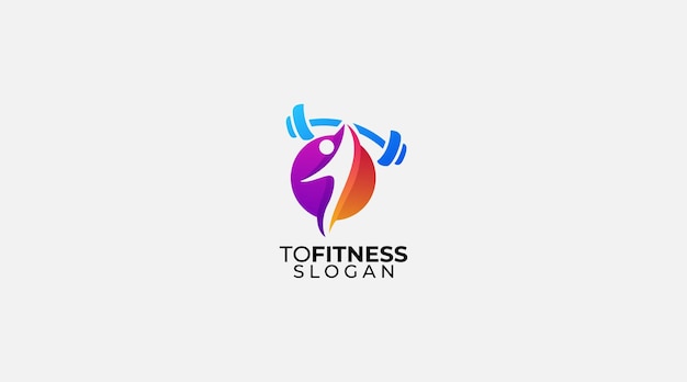 Fitness Fire Gym logo Design illustration