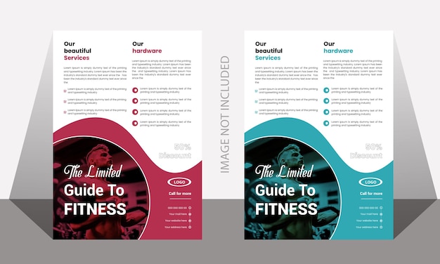 fitness flyer design concept