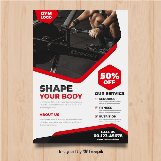 Fitness flyer template