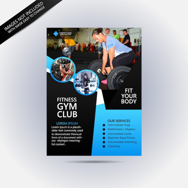 Vector fitness flyer template