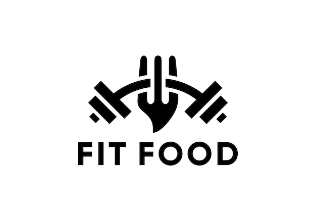 Fitness food logo good for health fitness gym design vector