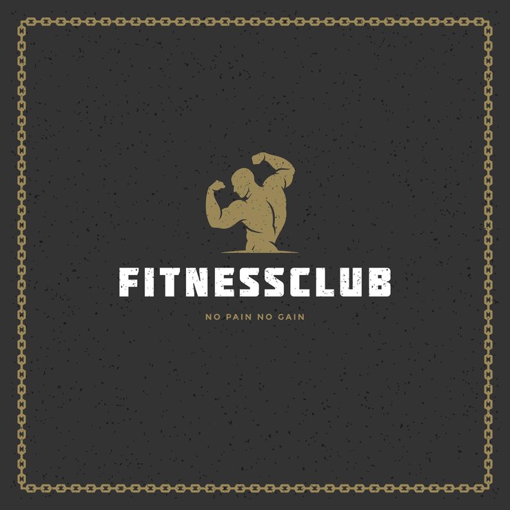 Vector fitness gym badge or emblem vector illustration