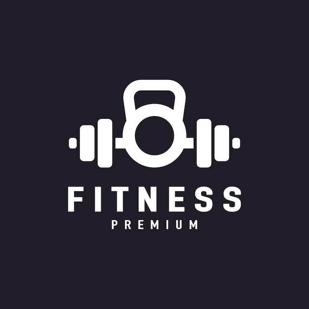 Fitness gym barbell dumbbell logo design inspiration