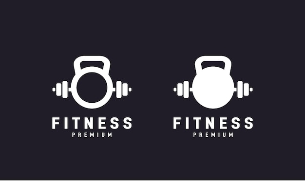 Fitness Gym Barbell Halter Logo Ontwerp Inspiratie