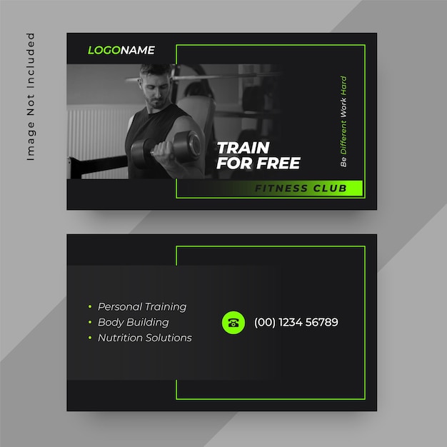 Fitness and gym business card design