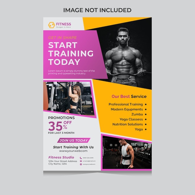 gym flyer ai free download - personal training flyer - Urbanbrush