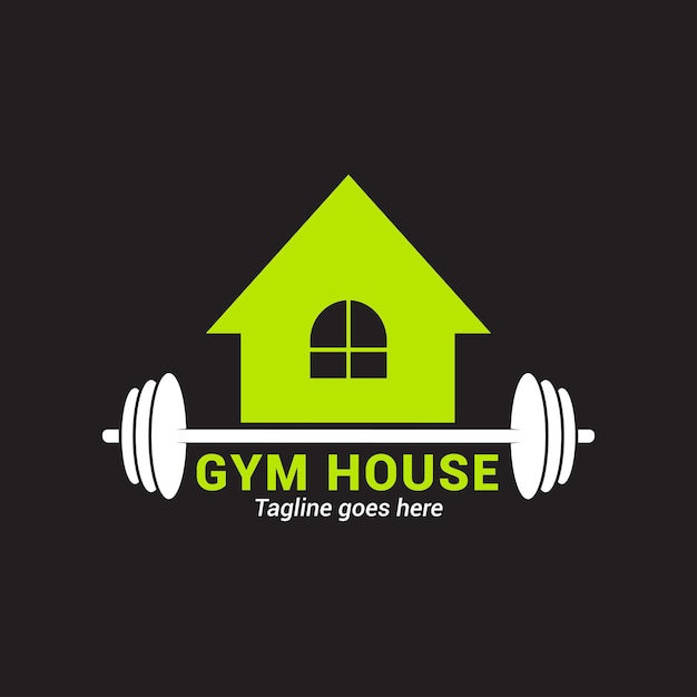 Fitness gym house logo