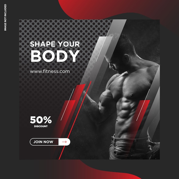 Fitness, gym instagram post design